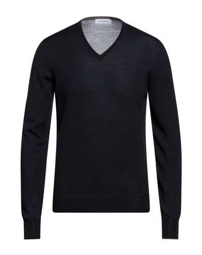 Gran Sasso Man Sweater Midnight Blue Size 38 Virgin Wool, Polyester, Polyurethane