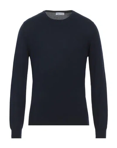 Gran Sasso Man Sweater Midnight Blue Size 40 Cashmere