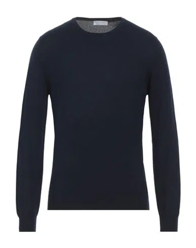 Gran Sasso Man Sweater Midnight Blue Size 40 Cashmere In Blue