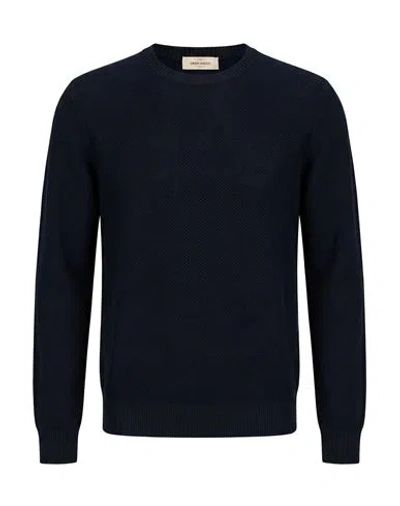 Gran Sasso Man Sweater Midnight Blue Size 40 Cotton
