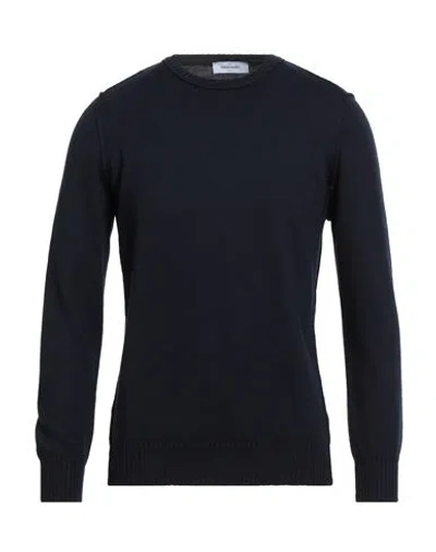 Gran Sasso Man Sweater Midnight Blue Size 40 Virgin Wool