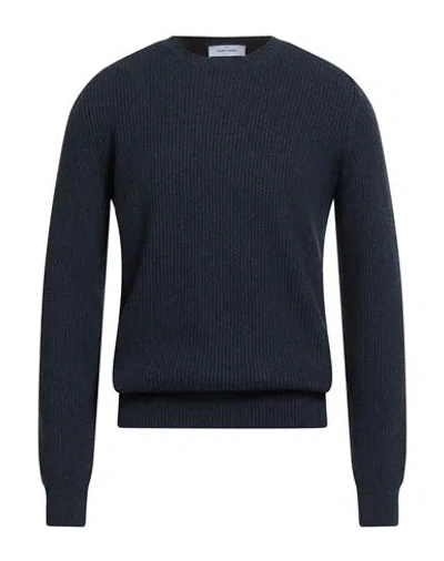 Gran Sasso Man Sweater Midnight Blue Size 40 Virgin Wool, Viscose, Cashmere