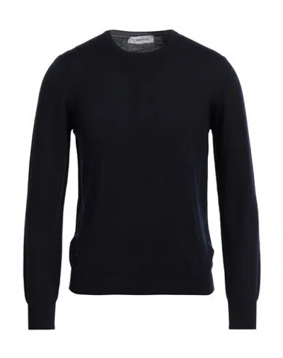 Gran Sasso Man Sweater Midnight Blue Size 44 Virgin Wool