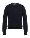 Gran Sasso Man Sweater Midnight Blue Size 44 Virgin Wool In Blue
