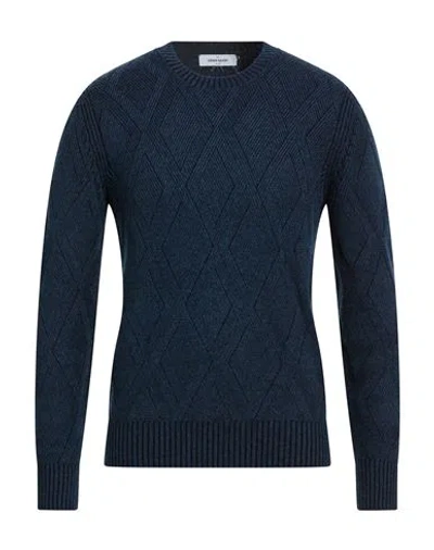 Gran Sasso Man Sweater Midnight Blue Size 44 Virgin Wool, Viscose, Cashmere