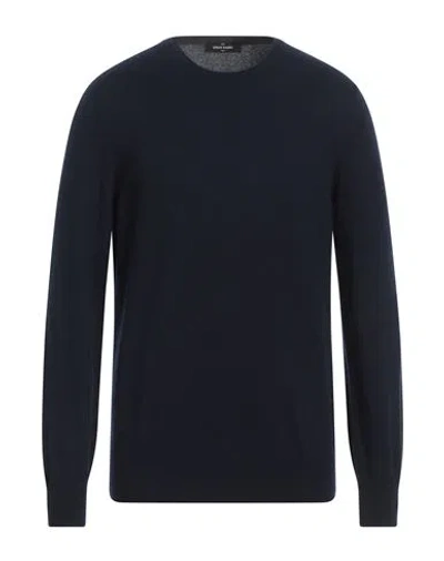 Gran Sasso Man Sweater Midnight Blue Size 46 Cashmere