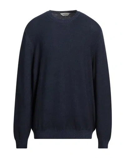 Gran Sasso Man Sweater Midnight Blue Size 50 Virgin Wool