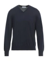 Gran Sasso Man Sweater Midnight Blue Size 48 Virgin Wool In Blue