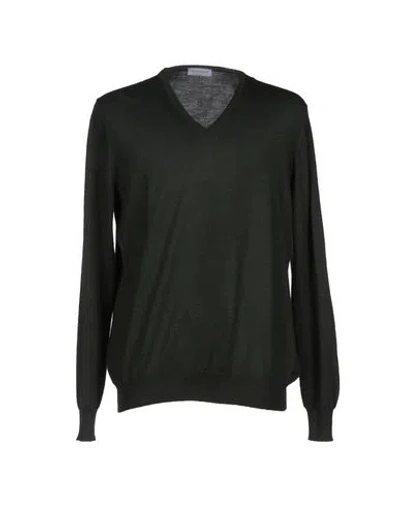 Gran Sasso Man Sweater Military Green Size 36 Virgin Wool
