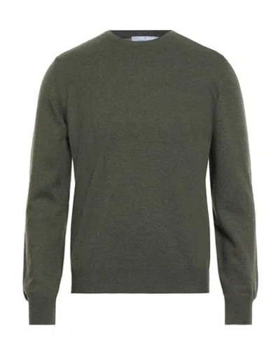 Gran Sasso Man Sweater Military Green Size 38 Virgin Wool, Viscose, Cashmere