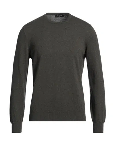 Gran Sasso Man Sweater Military Green Size 44 Cashmere