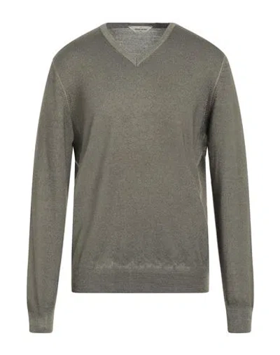 Gran Sasso Man Sweater Military Green Size 42 Virgin Wool In Green