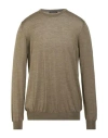 Gran Sasso Man Sweater Military Green Size 44 Virgin Wool, Silk