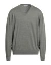 Gran Sasso Man Sweater Military Green Size 48 Virgin Wool In Gray