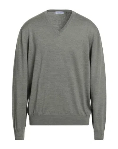 Gran Sasso Man Sweater Military Green Size 48 Virgin Wool In Gray