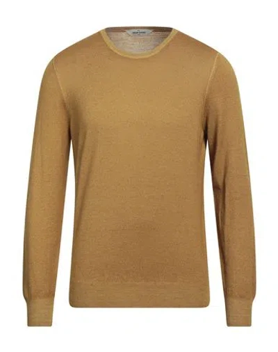 Gran Sasso Man Sweater Mustard Size 40 Virgin Wool In Yellow