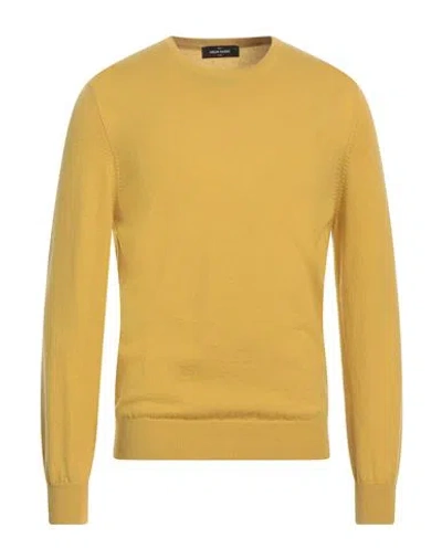 Gran Sasso Man Sweater Mustard Size 46 Cashmere In Yellow