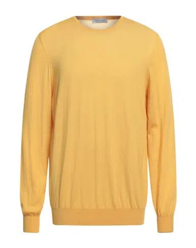 GRAN SASSO GRAN SASSO MAN SWEATER YELLOW SIZE 46 VIRGIN WOOL
