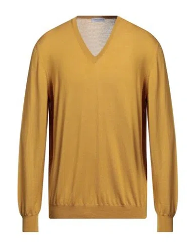 Gran Sasso Man Sweater Mustard Size 46 Virgin Wool In Yellow