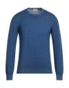 Gran Sasso Man Sweater Navy Blue Size 38 Virgin Wool