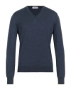 Gran Sasso Man Sweater Navy Blue Size 40 Virgin Wool
