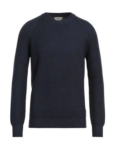 Gran Sasso Man Sweater Navy Blue Size 40 Virgin Wool In Navy Blue