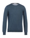Gran Sasso Man Sweater Navy Blue Size 46 Wool, Silk