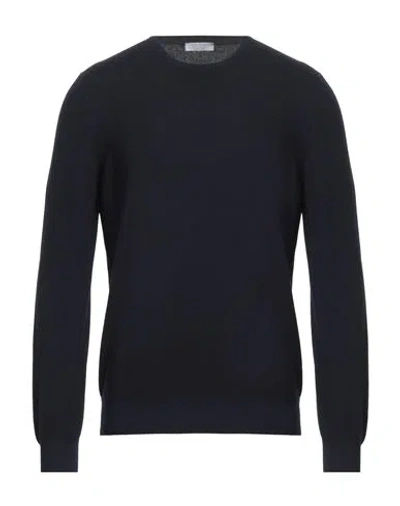 Gran Sasso Man Sweater Navy Blue Size 42 Cashmere In Black