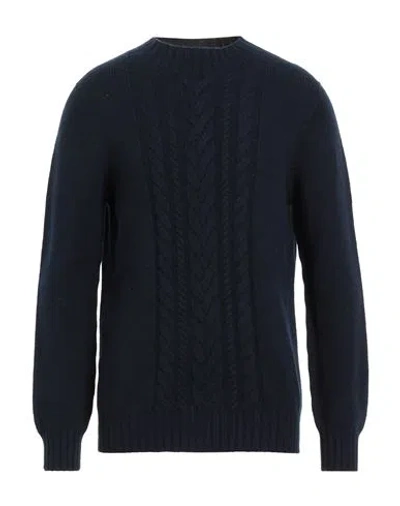Gran Sasso Man Sweater Navy Blue Size 44 Virgin Wool
