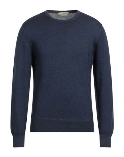 Gran Sasso Man Sweater Navy Blue Size 44 Virgin Wool, Cashmere