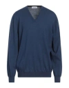 Gran Sasso Man Sweater Navy Blue Size 48 Virgin Wool