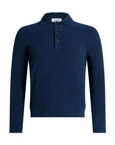 Gran Sasso Man Sweater Navy Size 38 Virgin Wool, Polyamide In Blue