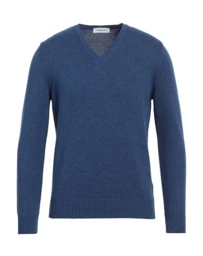 Gran Sasso Man Sweater Navy Size 38 Virgin Wool, Cashmere, Viscose