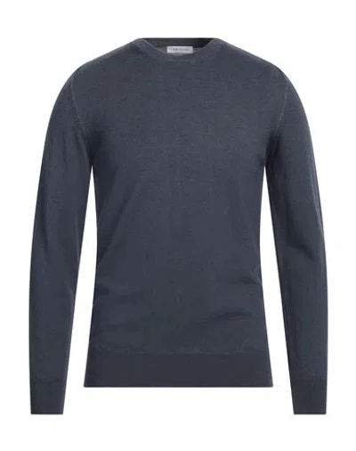 Gran Sasso Man Sweater Navy Size 42 Virgin Wool In Blue