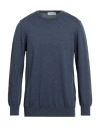 Gran Sasso Man Sweater Navy Size 44 Virgin Wool In Blue