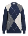 Gran Sasso Man Sweater Navy Size 46 Virgin Wool In Blue
