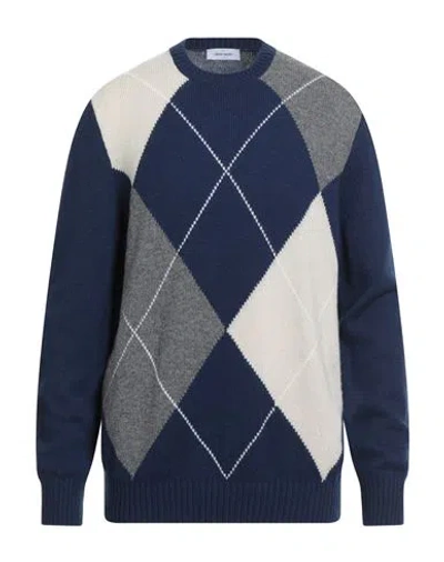 Gran Sasso Man Sweater Navy Size 46 Virgin Wool In Blue