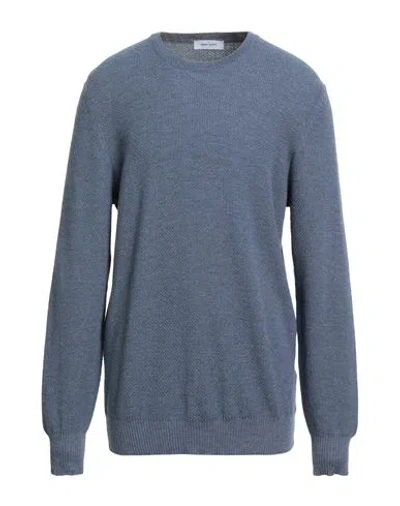 Gran Sasso Man Sweater Navy Size 46 Virgin Wool In Blue
