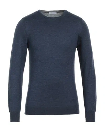 Gran Sasso Man Sweater Navy Size 50 Virgin Wool In Blue