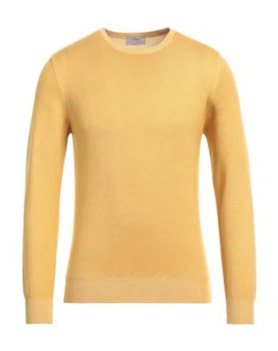 Gran Sasso Man Sweater Ocher Size 36 Cashmere In Yellow