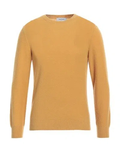 Gran Sasso Man Sweater Ocher Size 40 Virgin Wool, Polyamide In Yellow