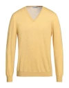 Gran Sasso Man Sweater Ocher Size 42 Virgin Wool In Yellow