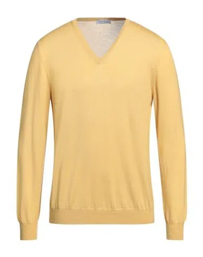 Gran Sasso Man Sweater Ocher Size 42 Virgin Wool In Yellow