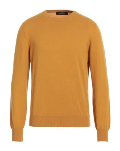 Gran Sasso Man Sweater Ocher Size 46 Cashmere In Yellow