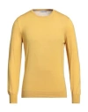 Gran Sasso Man Sweater Ocher Size 46 Virgin Wool In Yellow