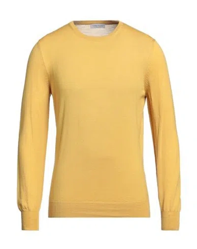 Gran Sasso Man Sweater Ocher Size 46 Virgin Wool In Yellow