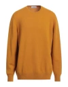 Gran Sasso Man Sweater Ocher Size 46 Virgin Wool In Yellow