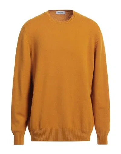 Gran Sasso Man Sweater Ocher Size 46 Virgin Wool In Yellow