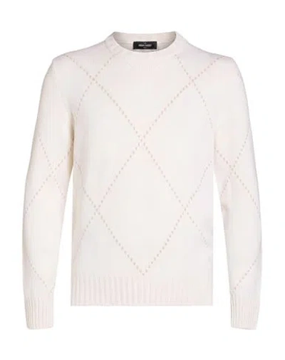 Gran Sasso Man Sweater Off White Size 40 Cashmere