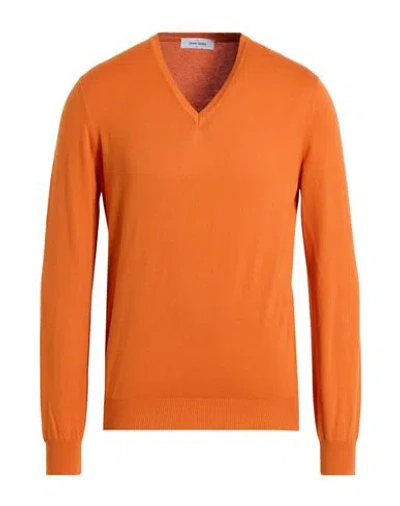 Gran Sasso Man Sweater Orange Size 40 Cotton